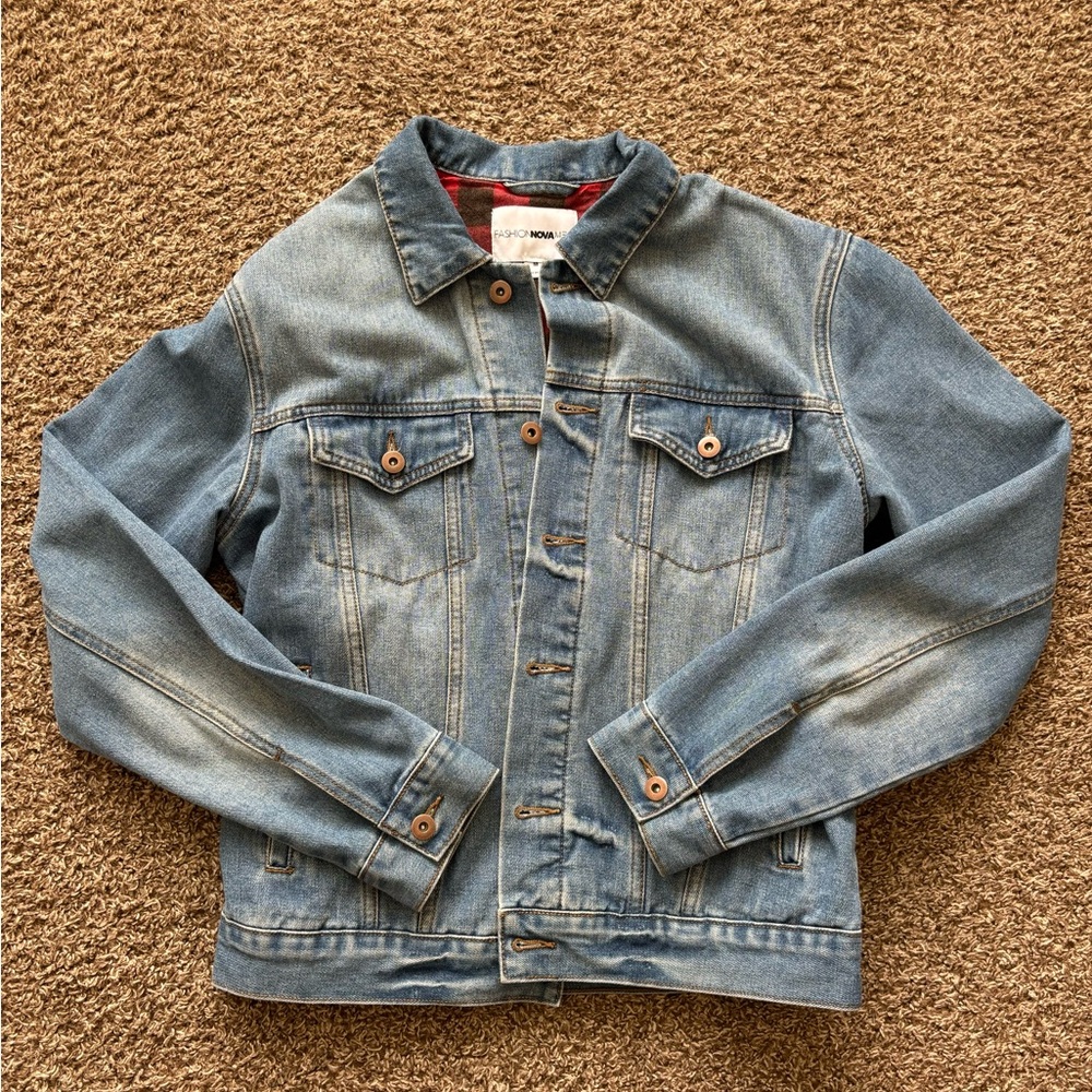 Fashion Nova Denim Jean Jacket- Size Medium